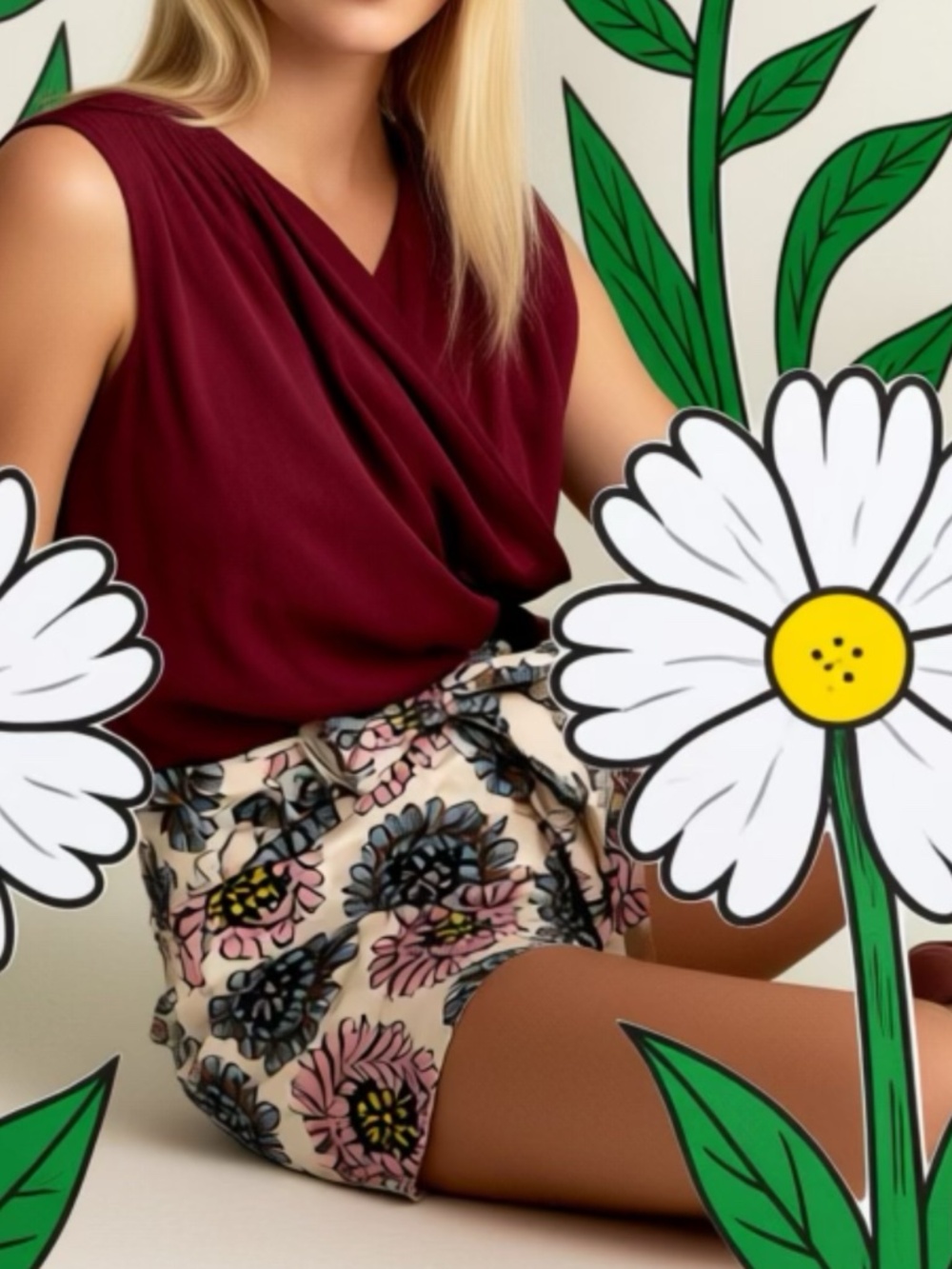Loft Linen Floral Shorts Size 4 - Picture 3 of 10